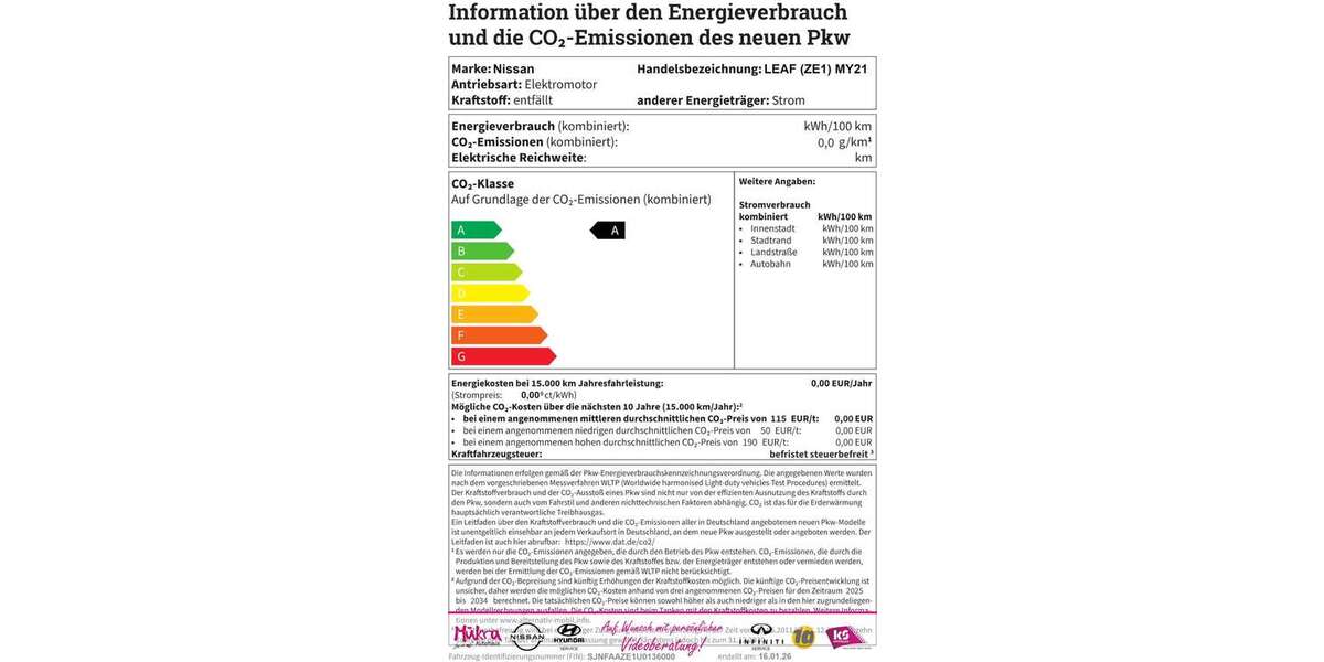 Nissan Leaf 36.660 km 12.990 &euro; München 81677