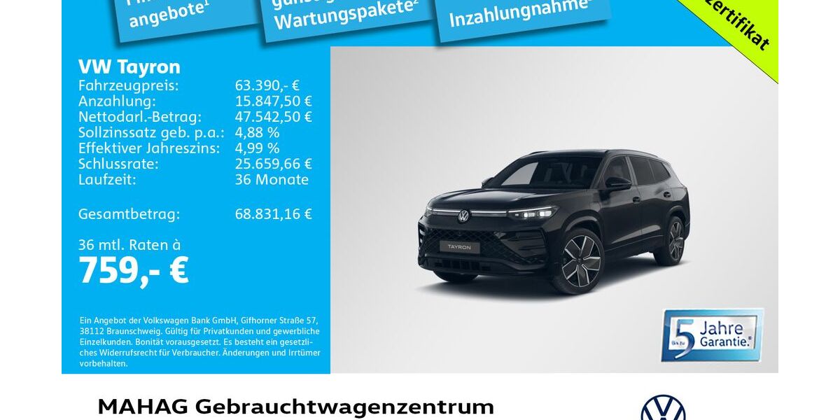 VW Tayron 3.000 km 63.390 &euro; München 80935