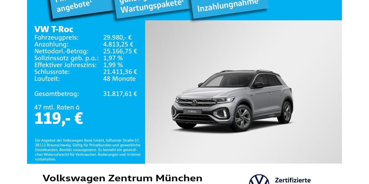 VW T-Roc 19.917 km 29.980 &euro; München 80687