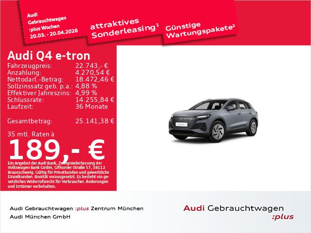 Audi Q4 e-tron 65.743 km 22.743 &euro; Eching 85386