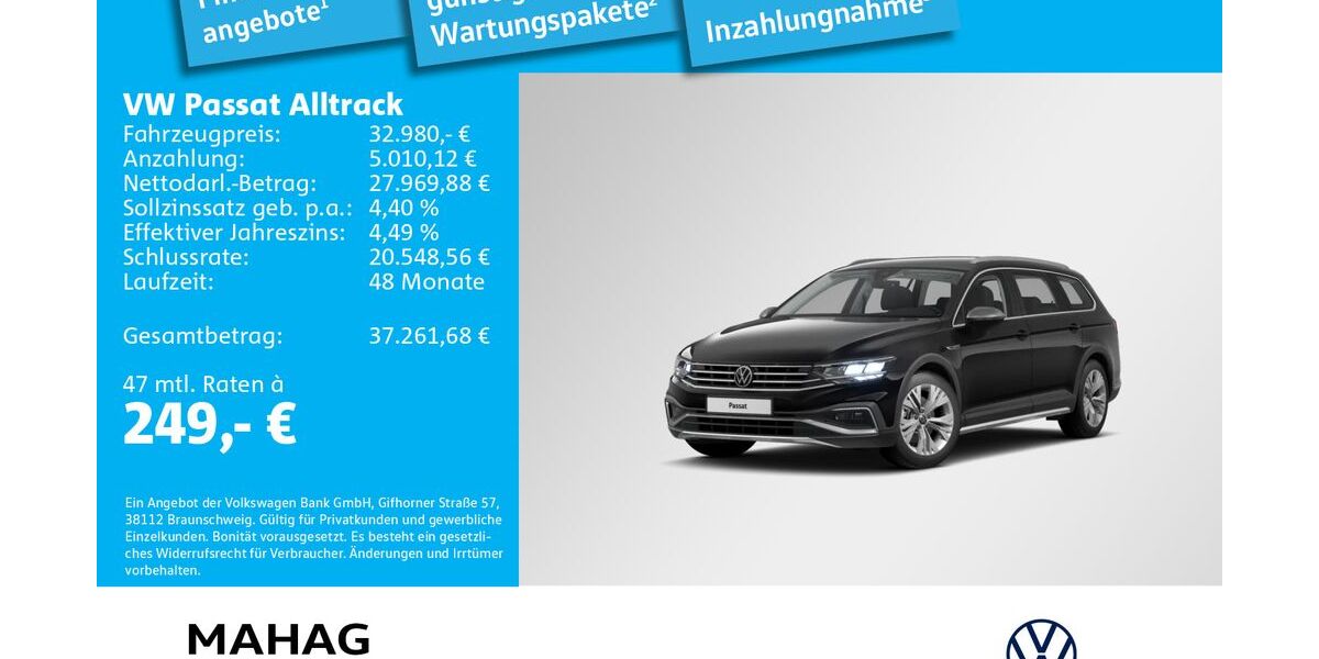 VW Passat Alltrack 48.076 km 32.741 &euro; Ottobrunn 85521
