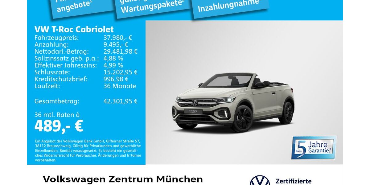 VW T-Roc 11.832 km 37.980 &euro; München 80687