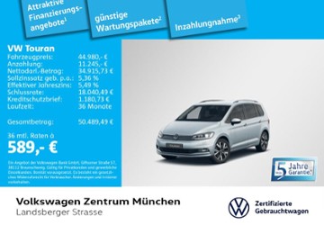 VW Touran 1.413 km 44.980 &euro; München 80687