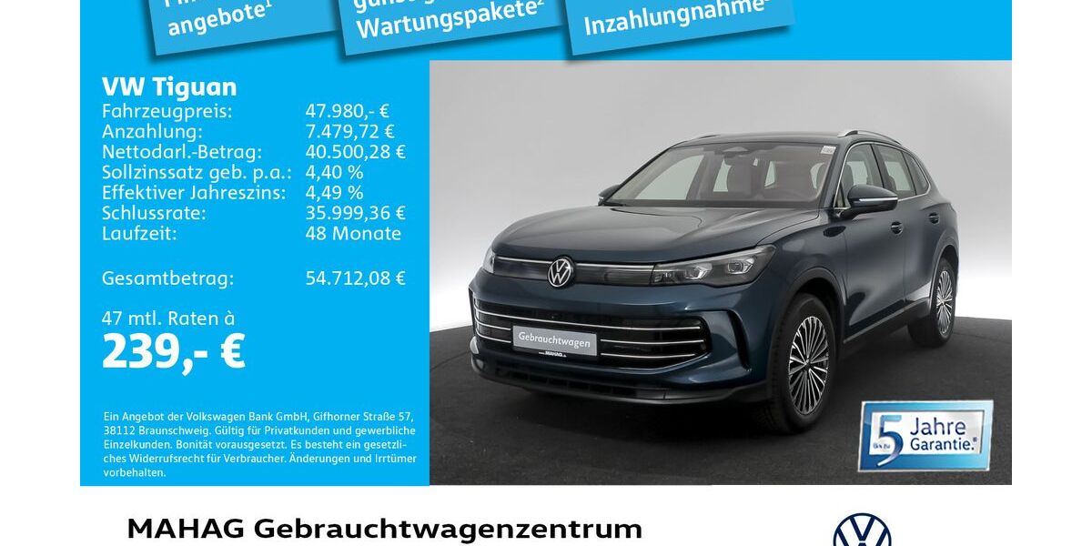 VW Tiguan 4.622 km 47.980 &euro; München 80935