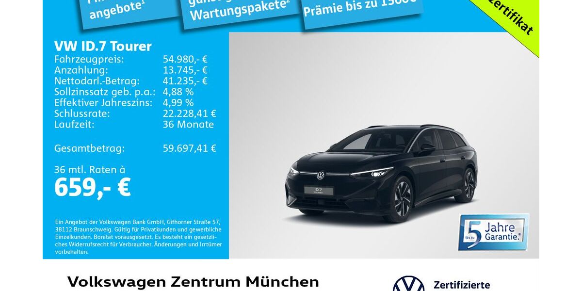 VW ID.7 10.454 km 54.980 &euro; München 80687