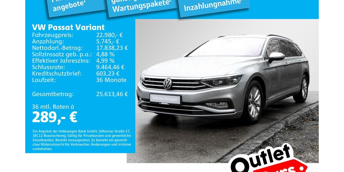 VW Passat Variant 103.480 km 22.980 &euro; Dachau 85221