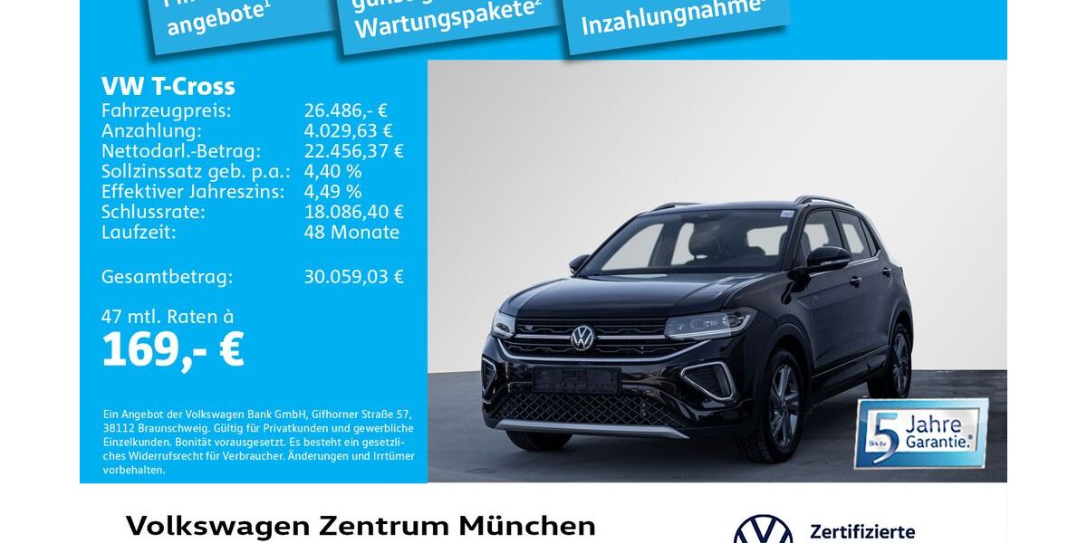 VW T-Cross 7.553 km 26.486 &euro; München 80687