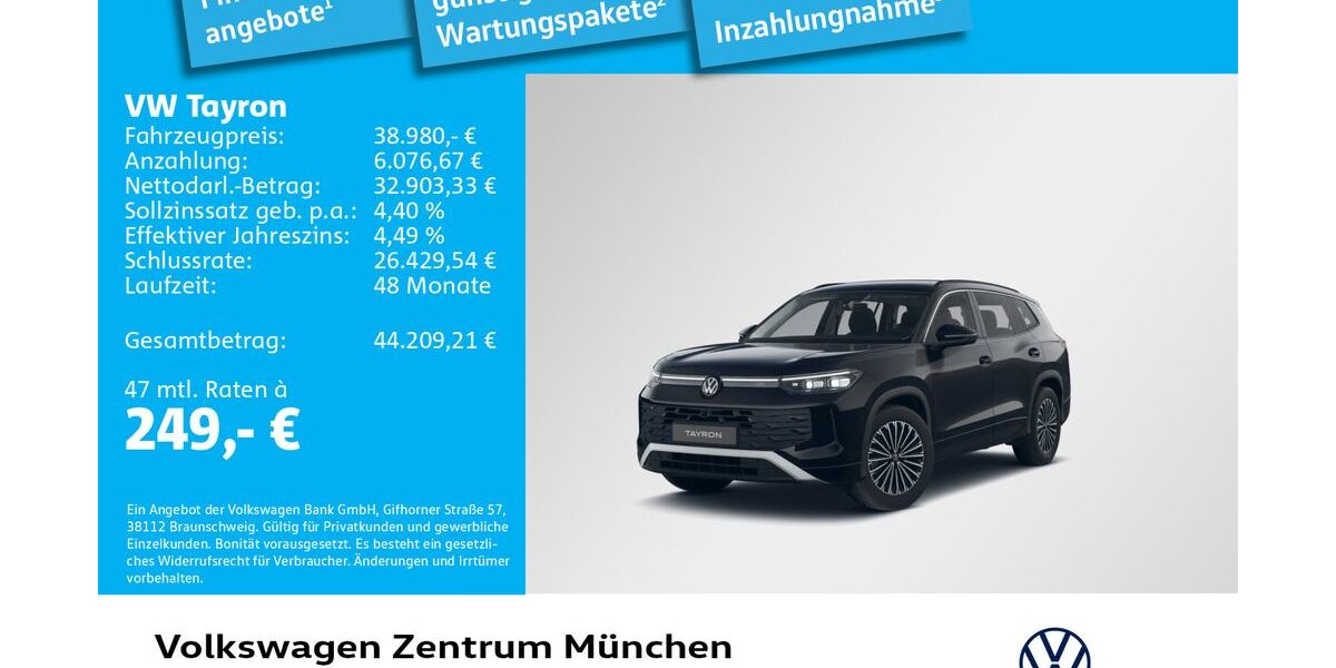 VW Tayron 11.111 km 38.980 &euro; München 80687
