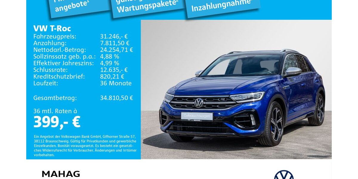 VW T-Roc 28.644 km 31.246 &euro; Dachau 85221