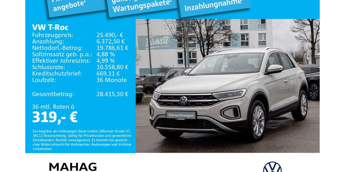 VW T-Roc 20.289 km 25.490 &euro; München 81825