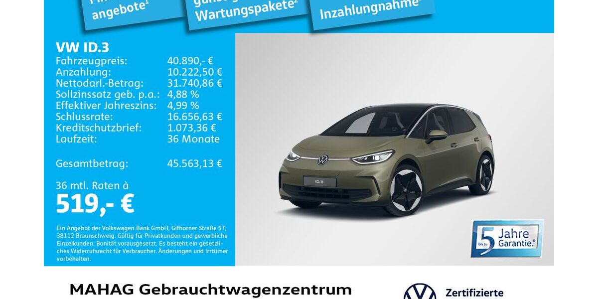 VW ID.3 17.147 km 40.890 &euro; München 80935