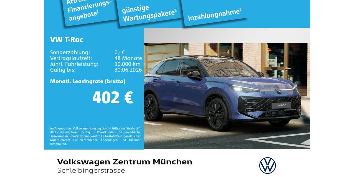 VW T-Roc 3.000 km 37.980 &euro; München 81669