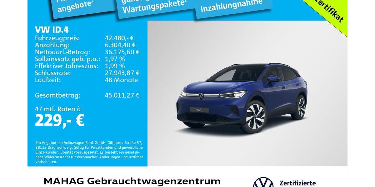 VW ID.4 11.794 km 41.482 &euro; München 80935