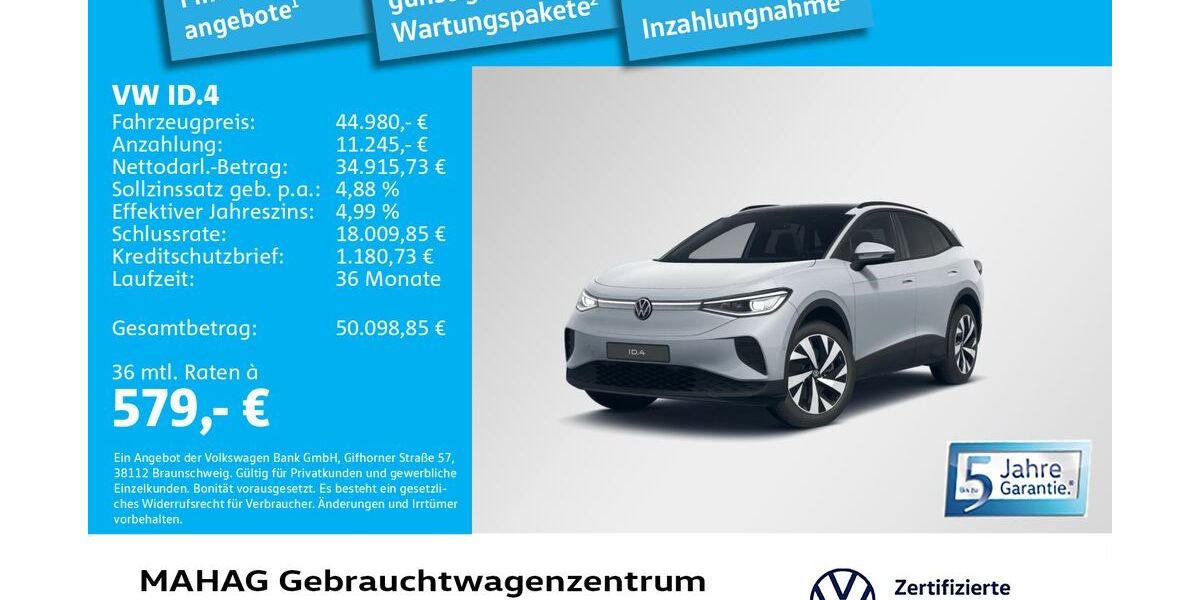 VW ID.4 7.318 km 44.980 &euro; München 80935
