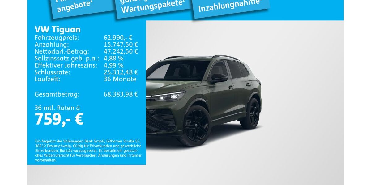 VW Tiguan 3.000 km 62.990 &euro; München 81669