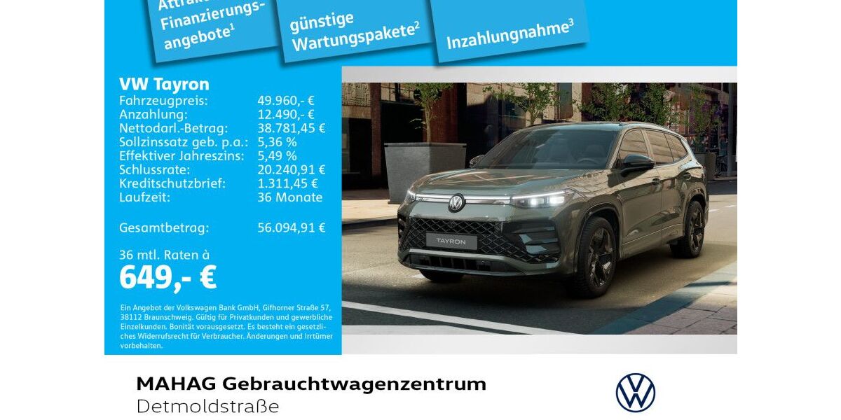 VW Tayron 3.000 km 49.960 &euro; München 80935
