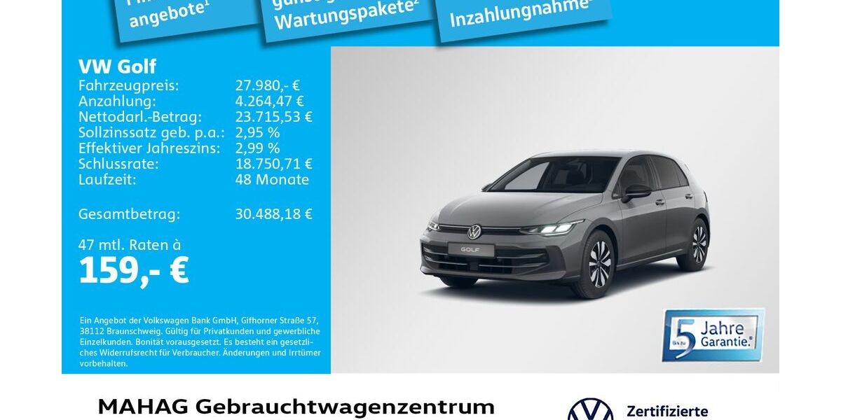 VW Golf 9.003 km 27.681 &euro; München 80935