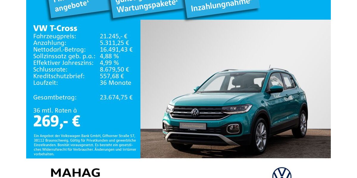 VW T-Cross 19.188 km 20.986 &euro; München 81825