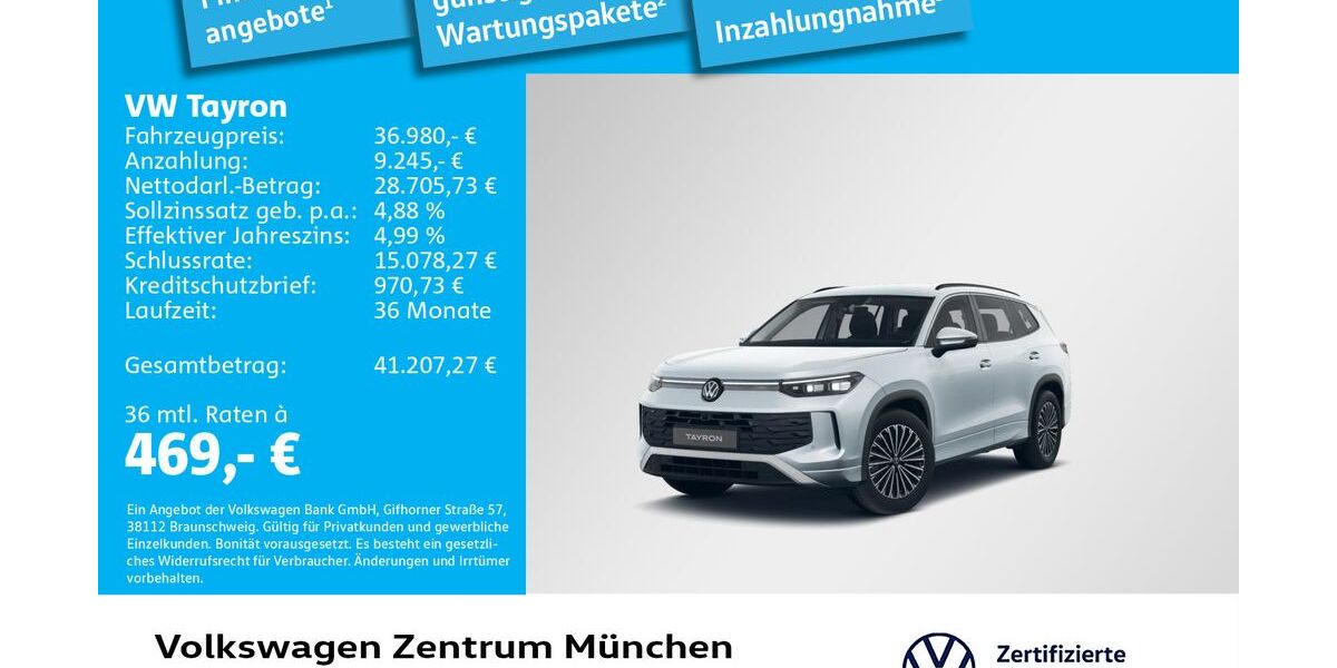 VW Tayron 17.627 km 36.980 &euro; München 80687