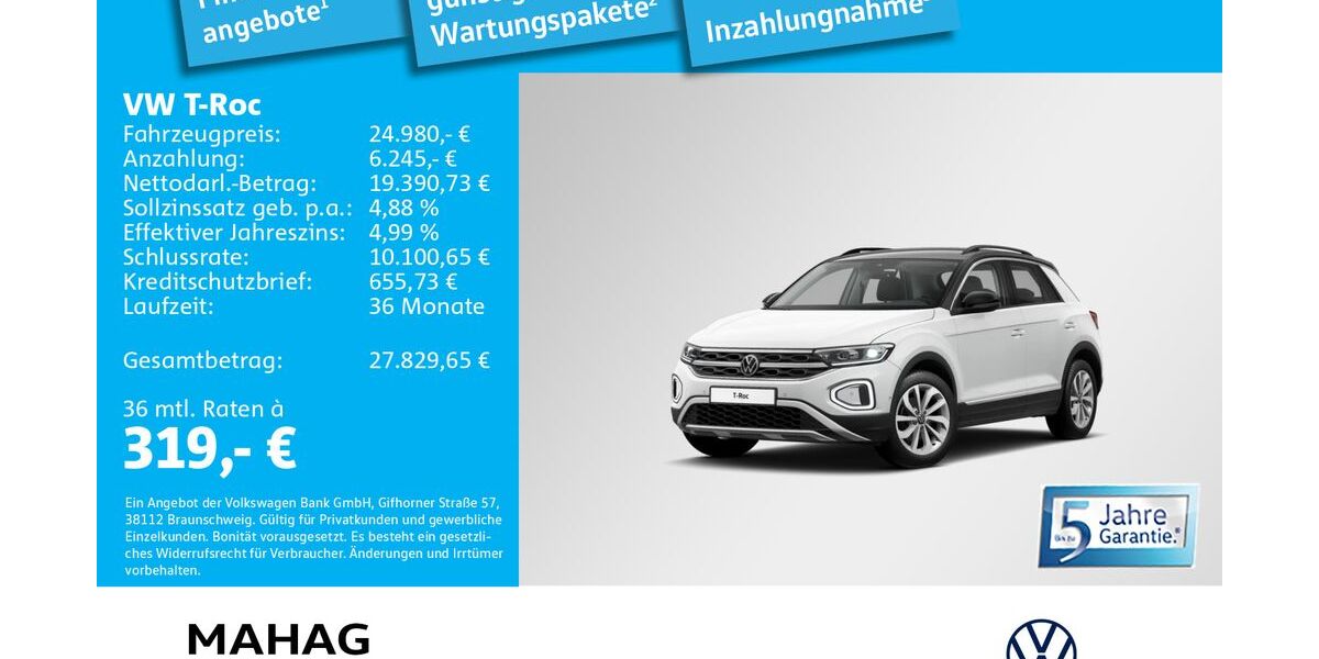 VW T-Roc 41.813 km 24.980 &euro; Ottobrunn 85521