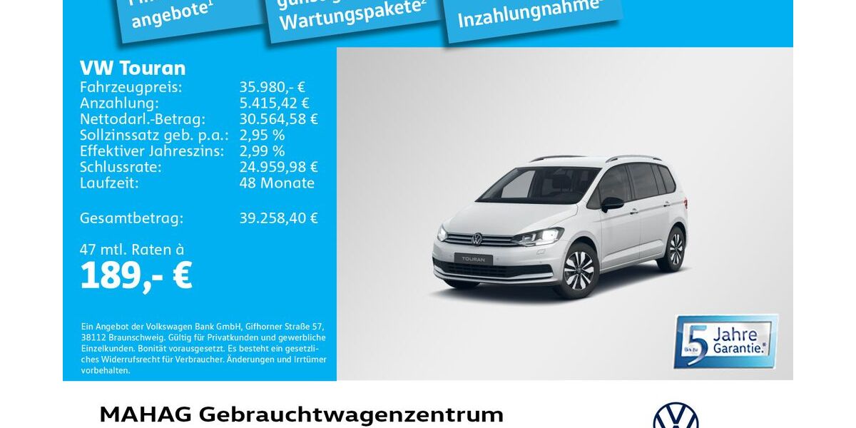 VW Touran 7.689 km 35.980 &euro; München 80935