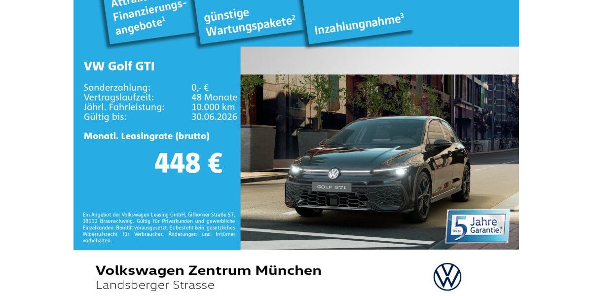VW Golf 3.000 km 44.390 &euro; München 80687