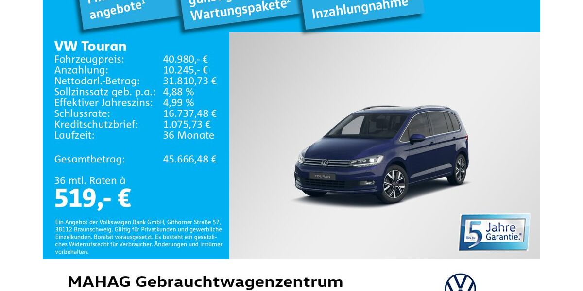 VW Touran 6.246 km 40.980 &euro; München 80935