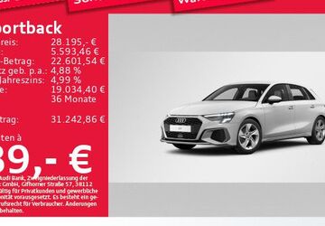 Audi A3 33.581 km 28.195 &euro; Eching 85386