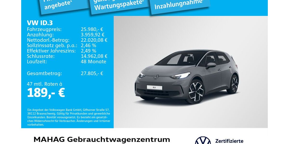 VW ID.3 37.110 km 25.980 &euro; München 80935