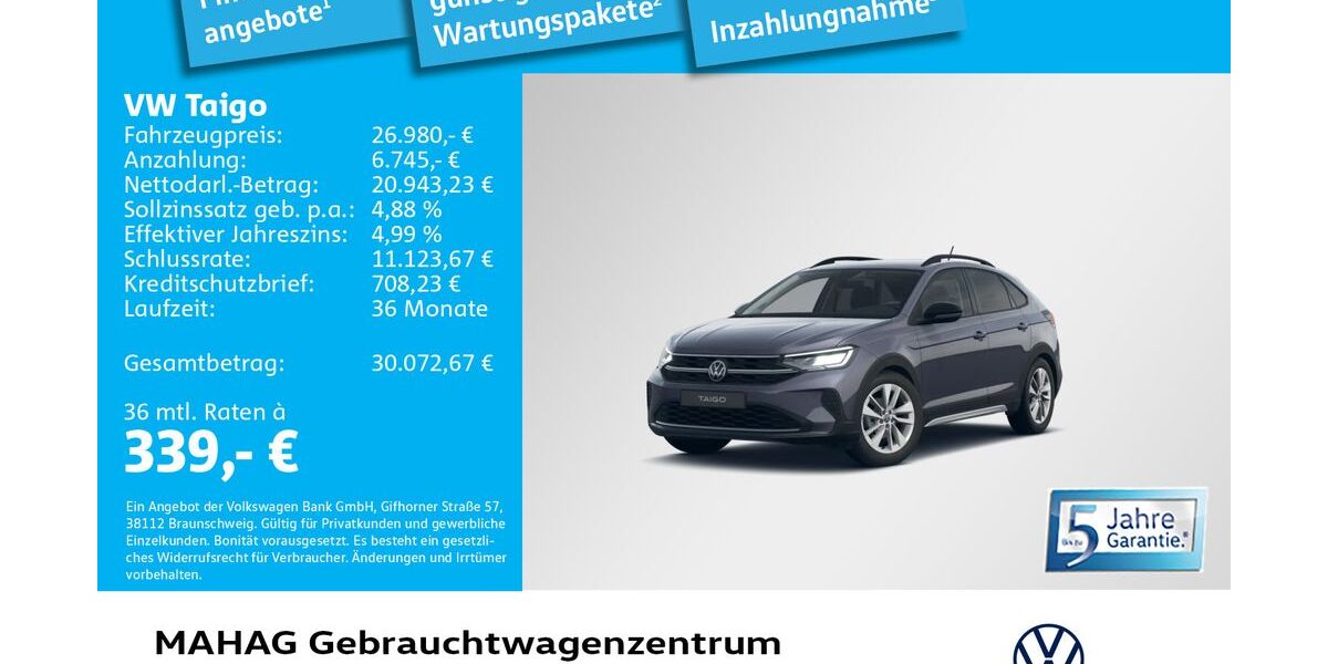 VW Taigo 3.101 km 26.980 &euro; München 80935