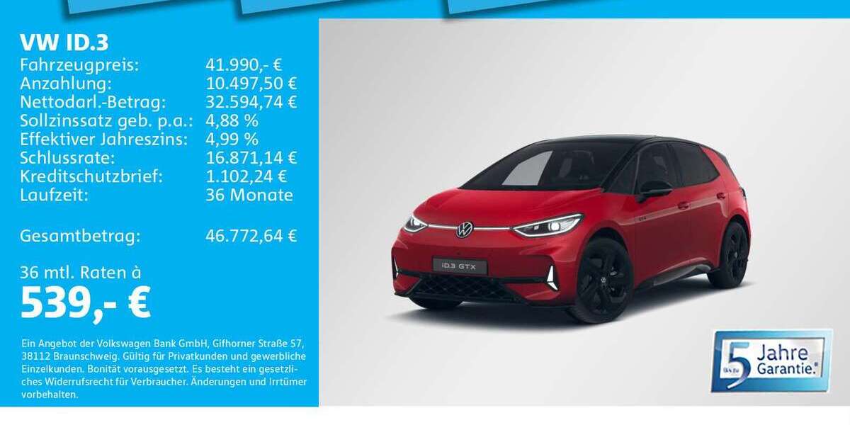 VW ID.3 13.554 km 41.990 &euro; München 80935