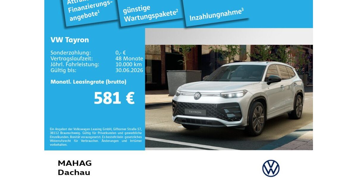 VW Tayron 3.000 km 53.890 &euro; Dachau 85221