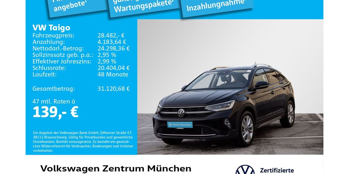 VW Taigo 10.984 km 27.486 &euro; München 80687