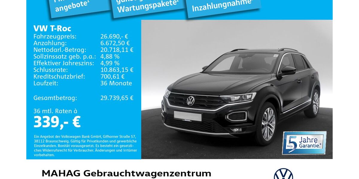 VW T-Roc 42.646 km 26.690 &euro; München 80935